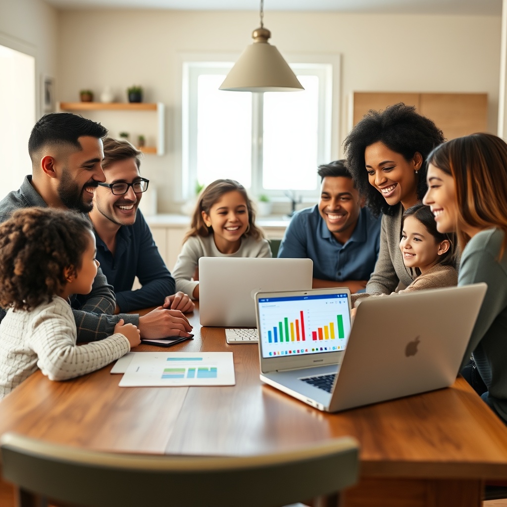 Family budgeting planning session